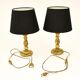 Pair of table lamps to lay vintage gold bronze old