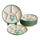 Vintage plates with thistle decor