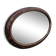 Antique Oval Beveled Mirror with Wooden Frame