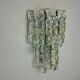 "Glaçon" wall lamp by JT Kalmar frosted glass Austria 1970