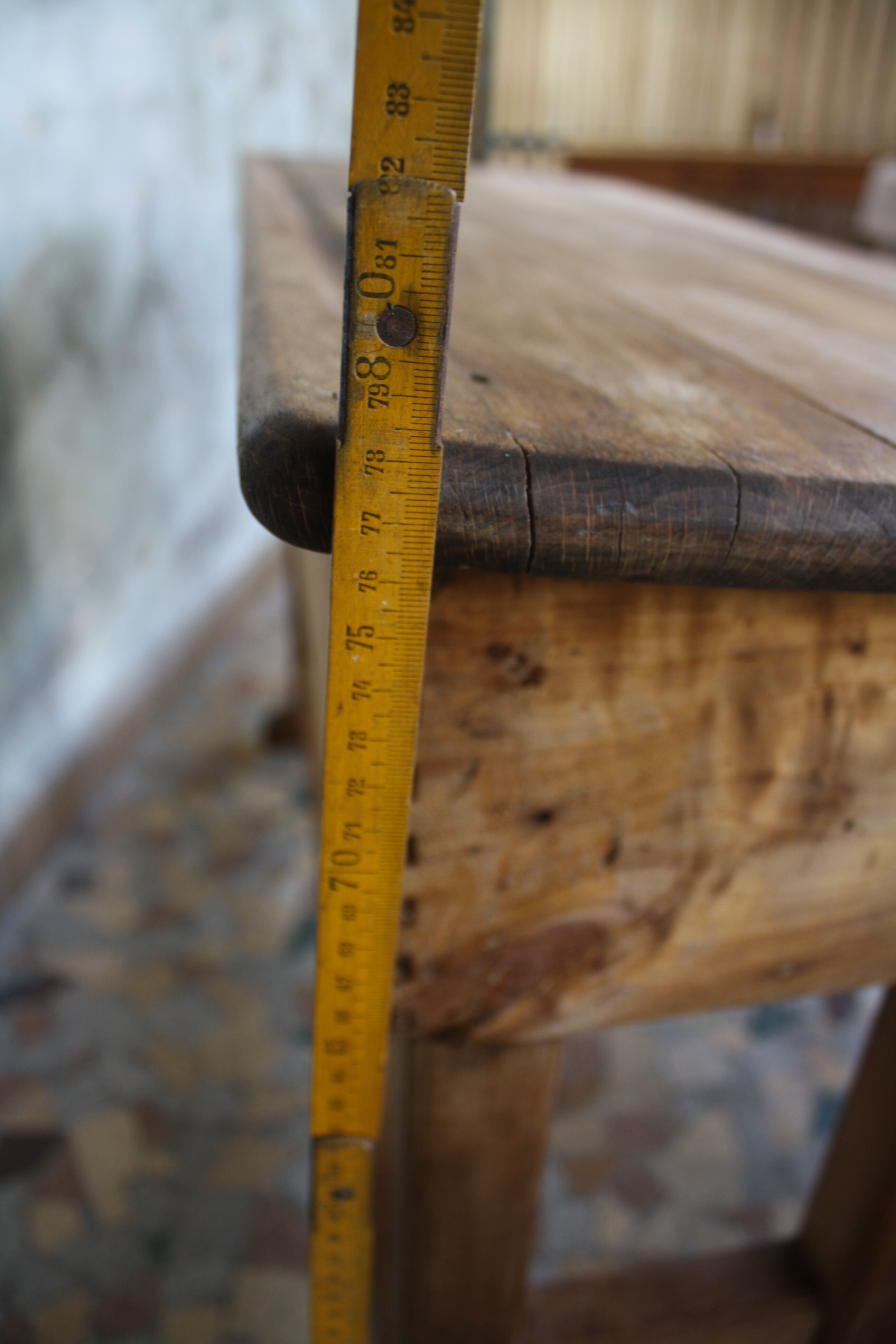 School desk wood 2 places