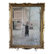Cadre photo en bois doré