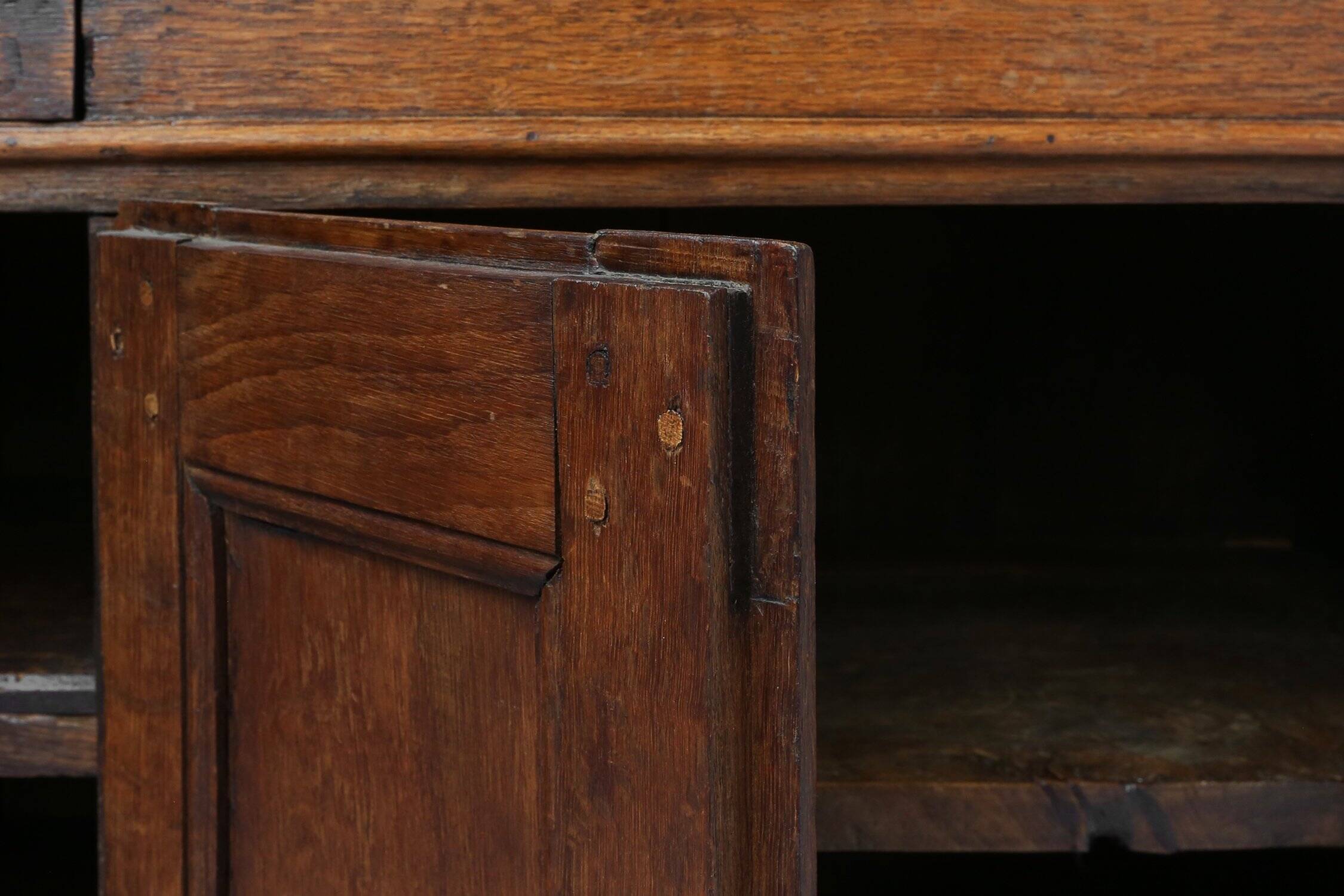 Early 18th Century Vitrine Cabinet in oak, Germany