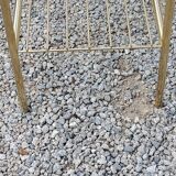 Coffee table from the 60s top glass base metal gilded