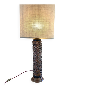 Printing roll lamp, Wood and Brass, Late 19th century