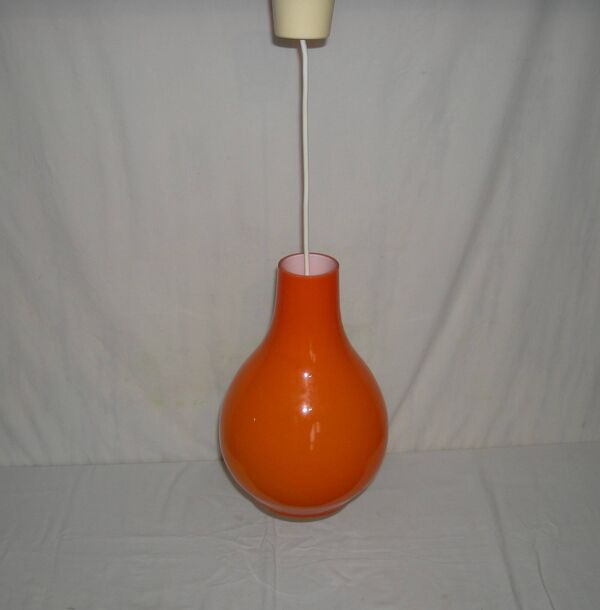 Suspension Goutte orange des années 70