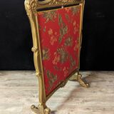 Louis XV Rocaille Fire Screen in Gilded Wood
