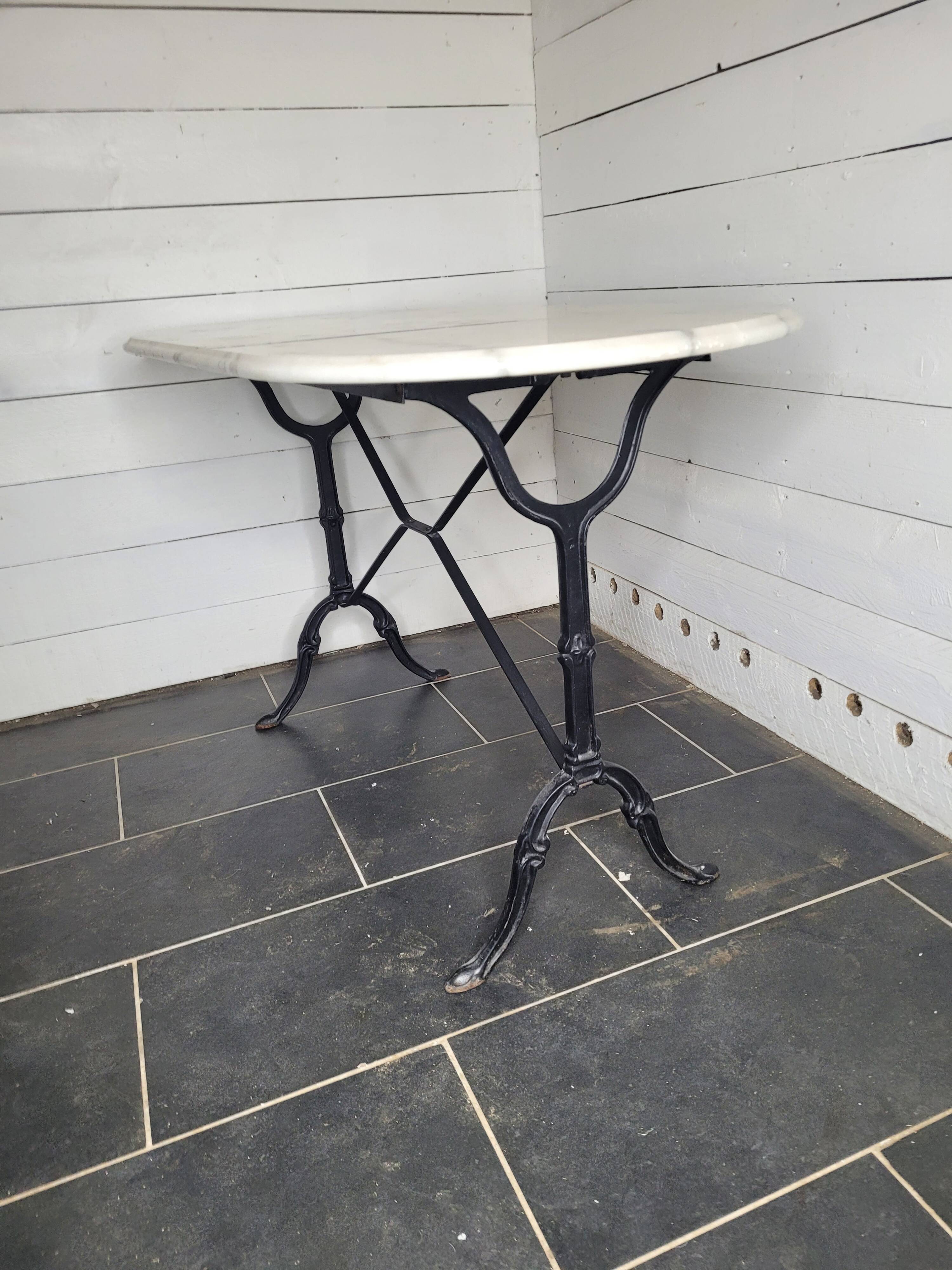 Marble top bistro table