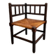 Chaise d'angle bobine en bois vers 1940