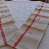 Set of 12 old tea towels