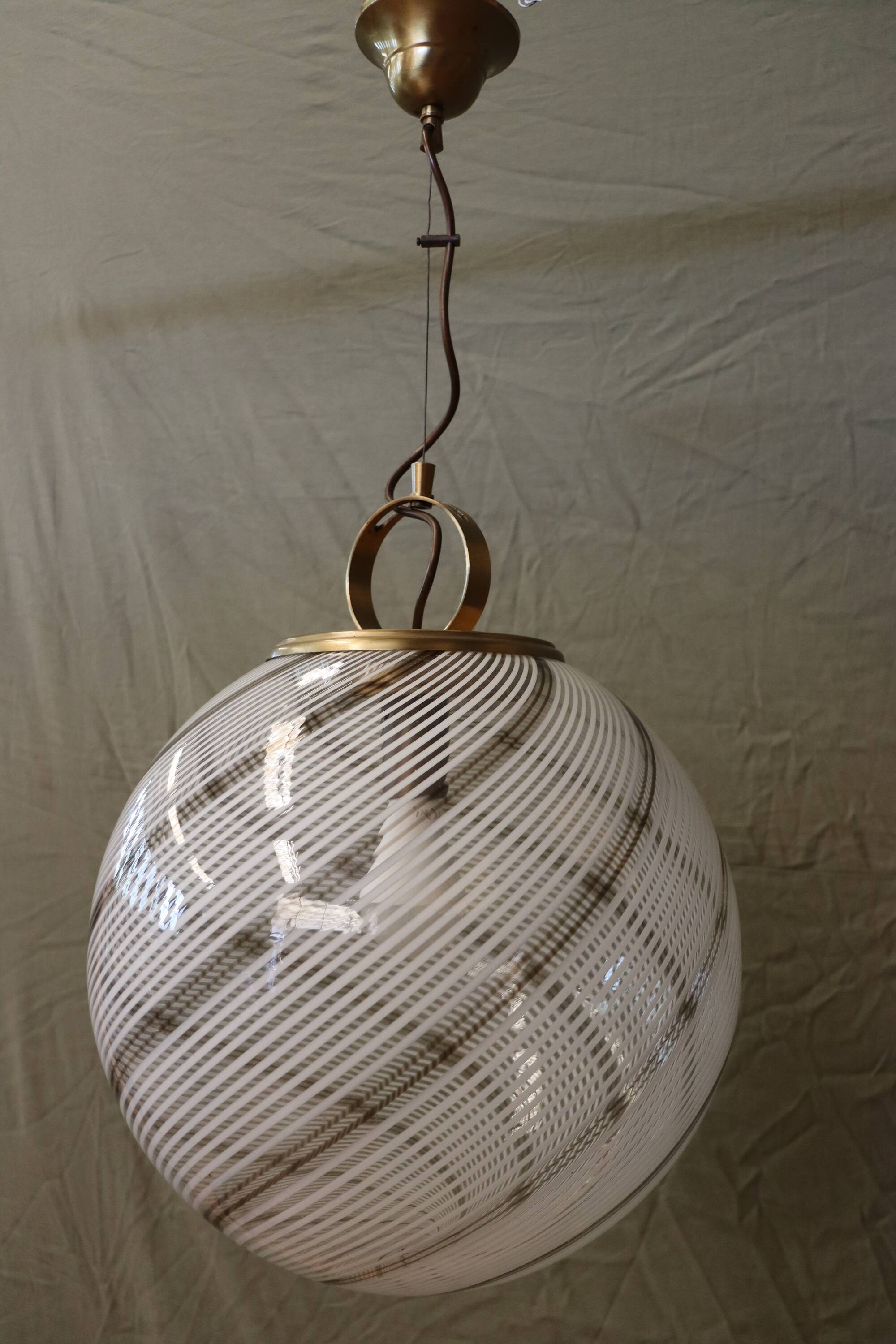 Murano glass ball chandelier from the 70s.