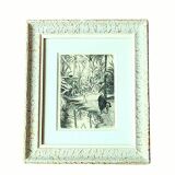 Painting signed frey? – etching – orientalist, oasis – period 1930