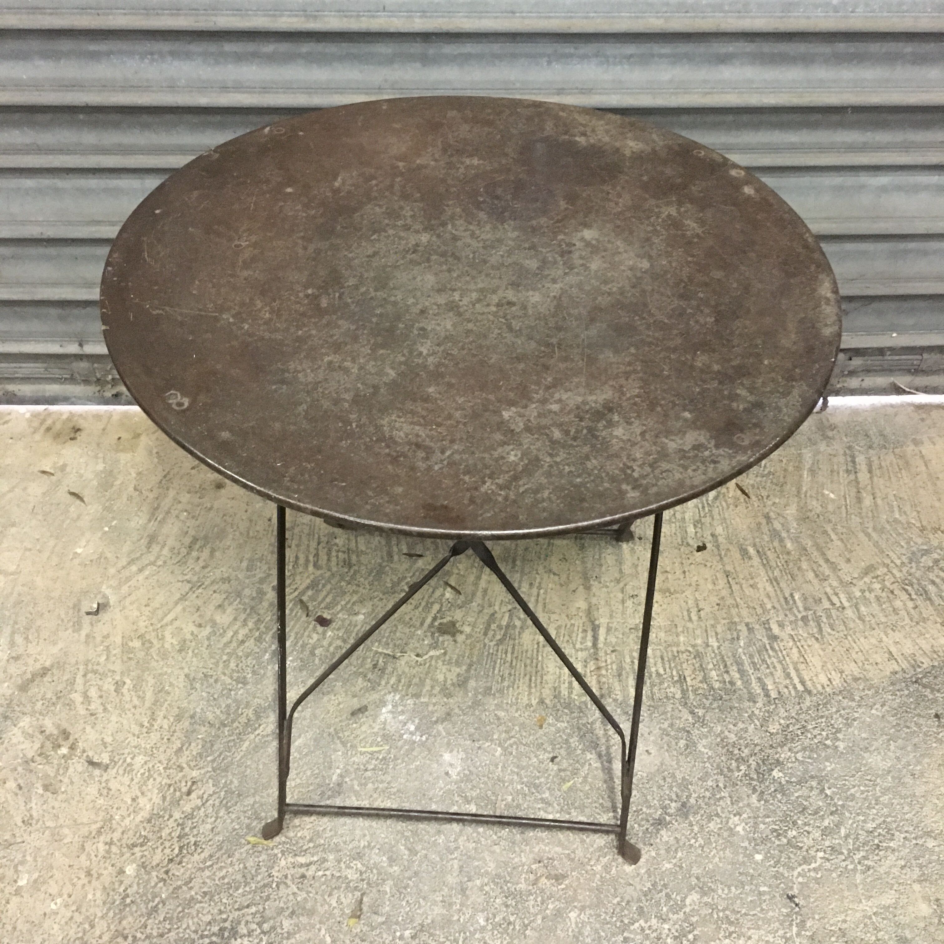 Wrought iron folding garden table