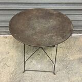 Wrought iron folding garden table