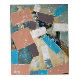 Composition abstraite signée Nahon