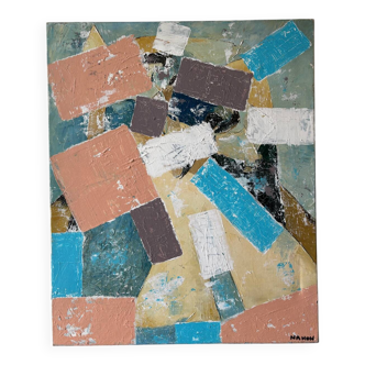 Abstract composition signed Nahon