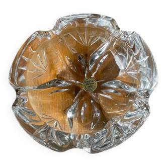 Cendrier vintage en cristal d’arques taillé