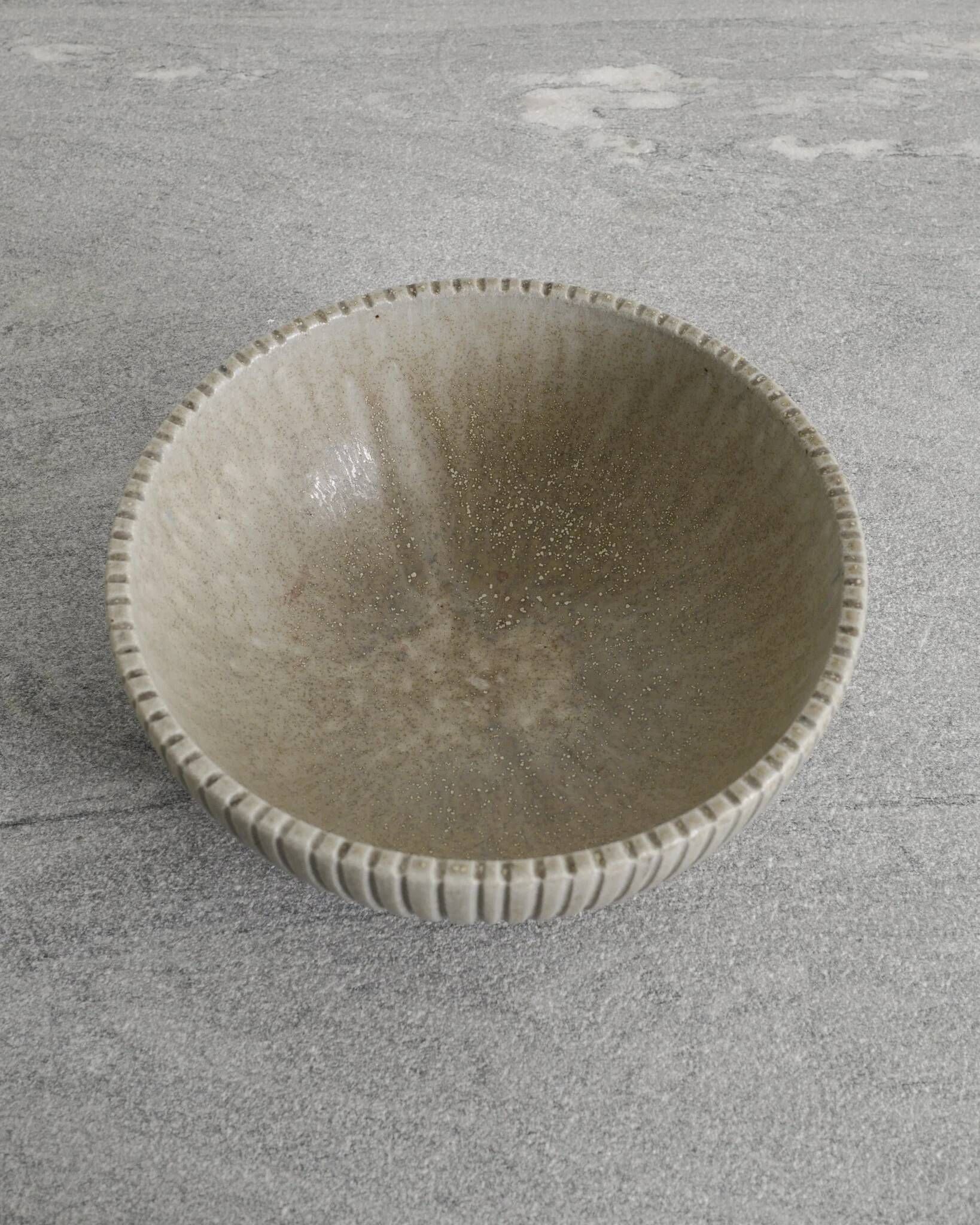 Vintage Danish Mid Century Decorative Ceramic Bowl by Arne Bang, 1950s
