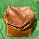 Midcentury Dutch leather pouf or stool or ottoman