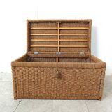 Vintage papercord chest, 1970s