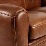 Leather 2-seater sofa