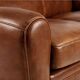 Leather 2-seater club sofa