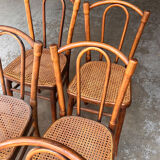 6 chairs bistro old cannage