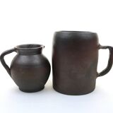 Duo de poteries : Pichet et pot en grès
