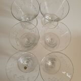 6 crystal water glasses