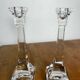 Pair of crystal candlesticks, Villeroy & Bosh
