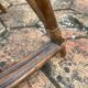 Vintage rattan children's armchair