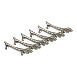 Knife holder, dog/dachshund, silver metal, vintage