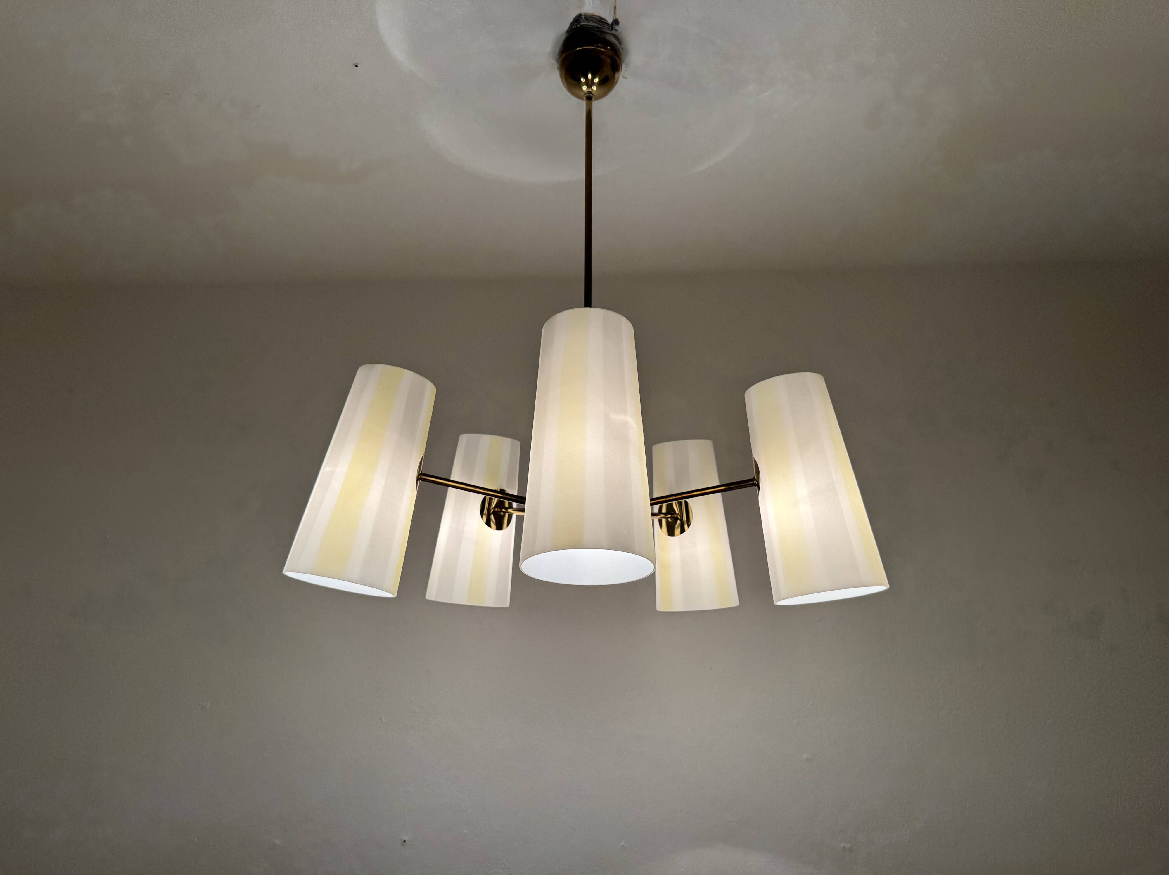 Austrian Brass Chandelier by Rupert Nikoll