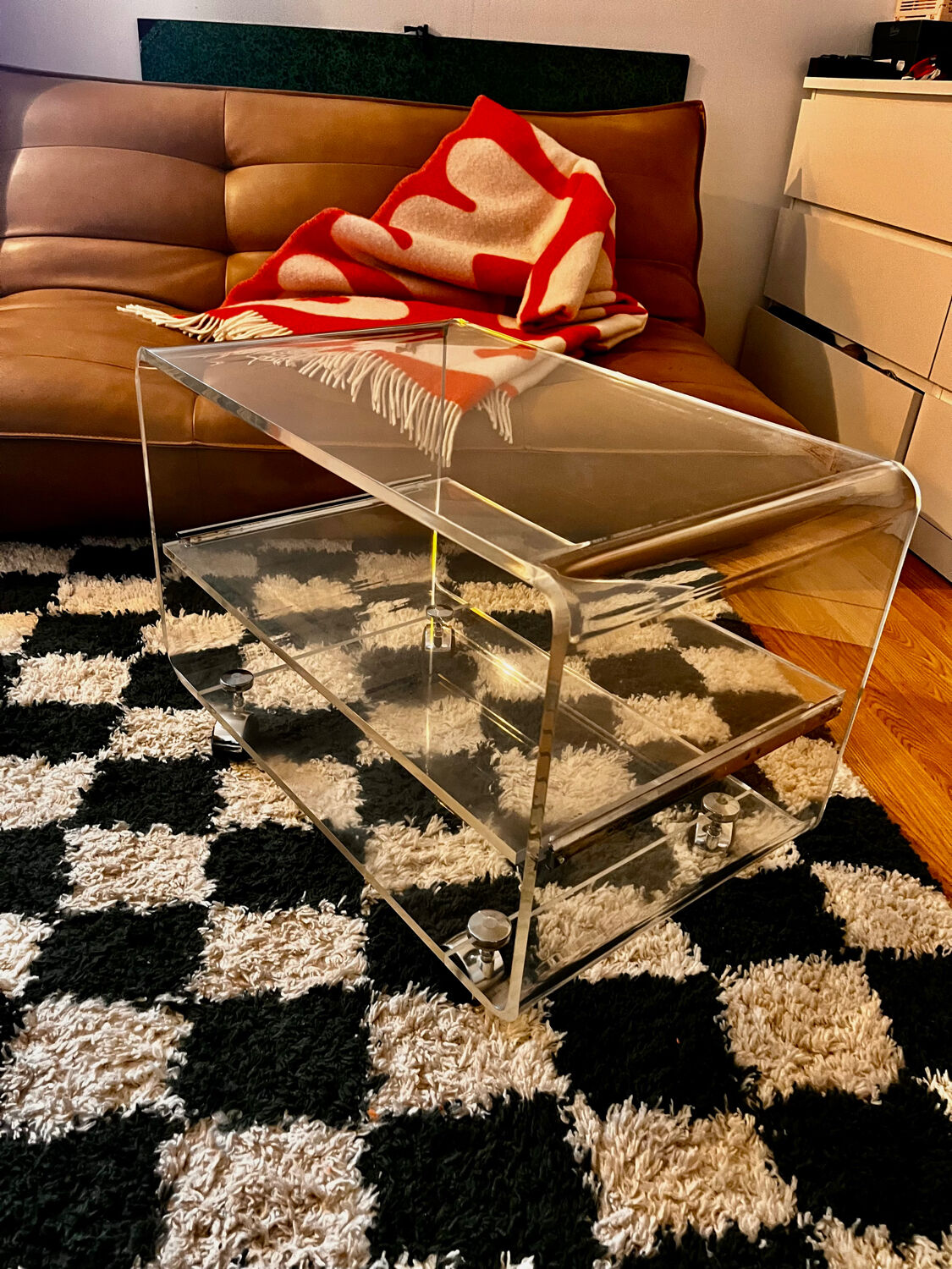 Plexiglass coffee table