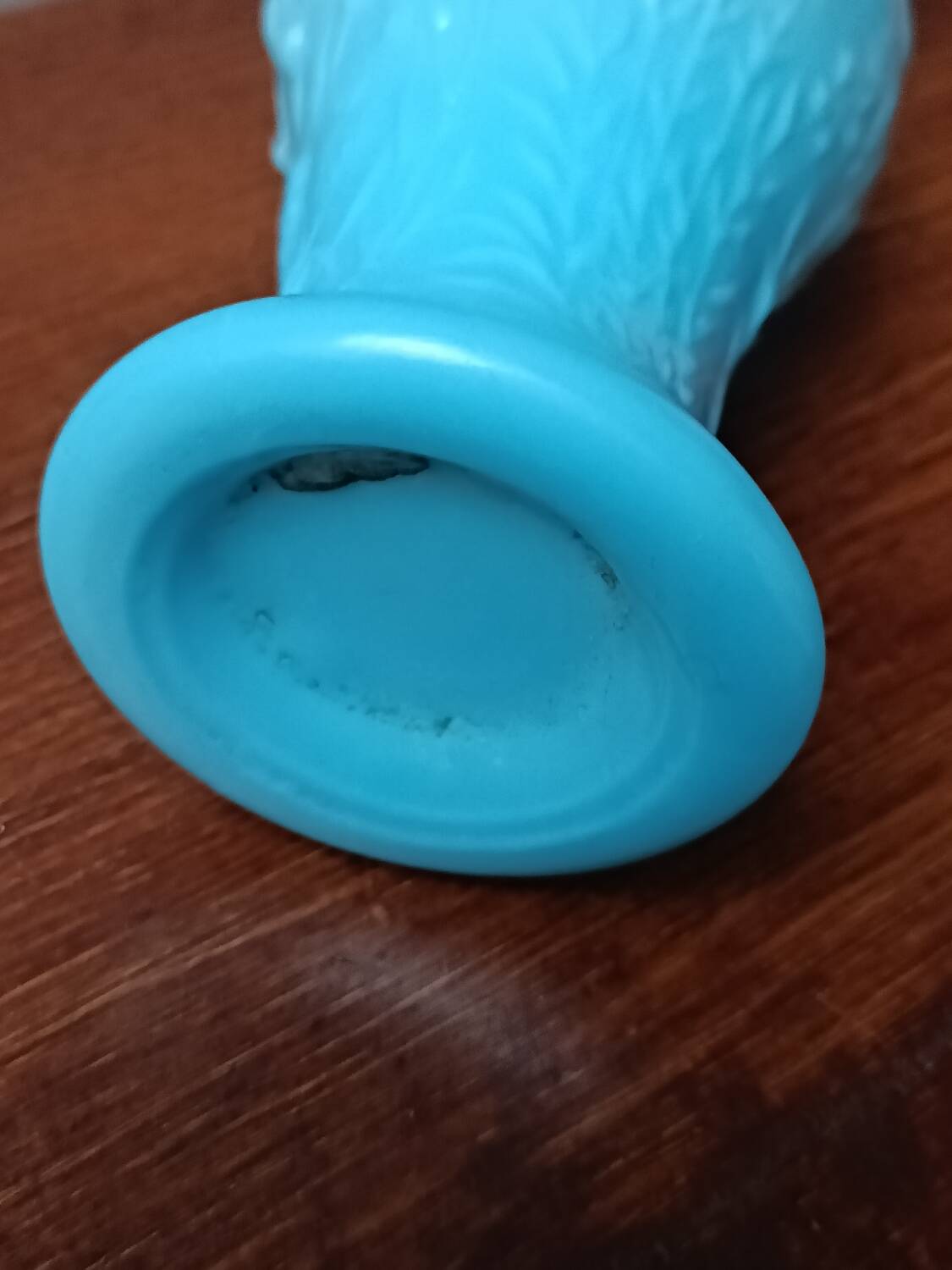 Small blue opaline vase
