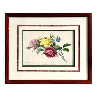 Pink flower frame