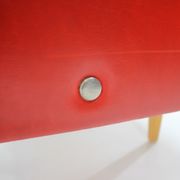 1970s Red Leatherette Sofa ,Czechoslovakia