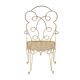 Pair of wrought iron and gilded armchairs, circa 1990