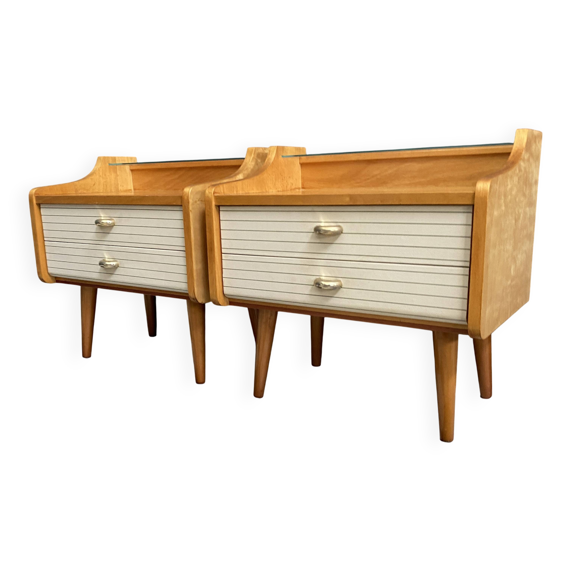 Set of 2 1960s bedside tables