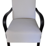 Art deco white armchair, circa 1920s