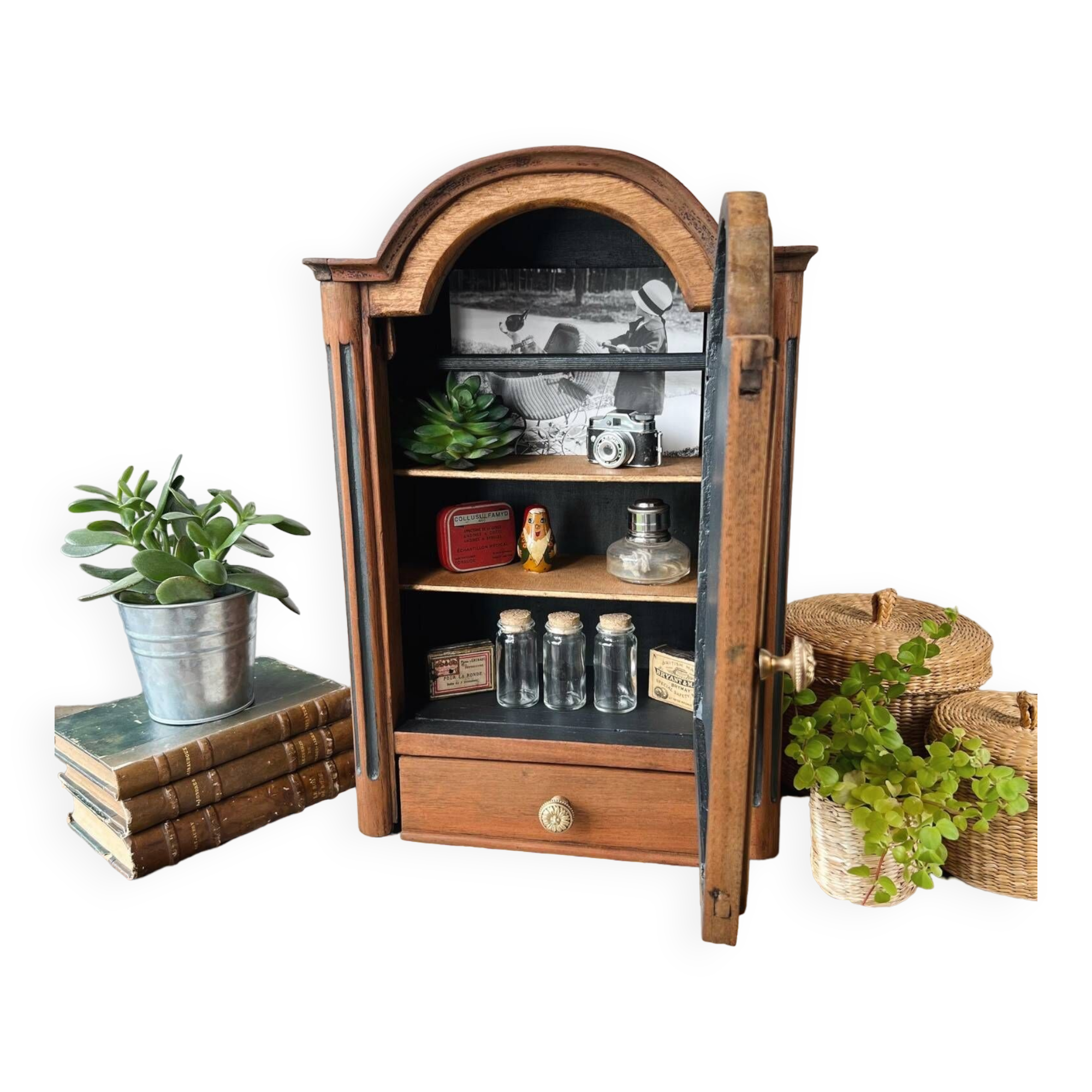 Restored wooden cabinet