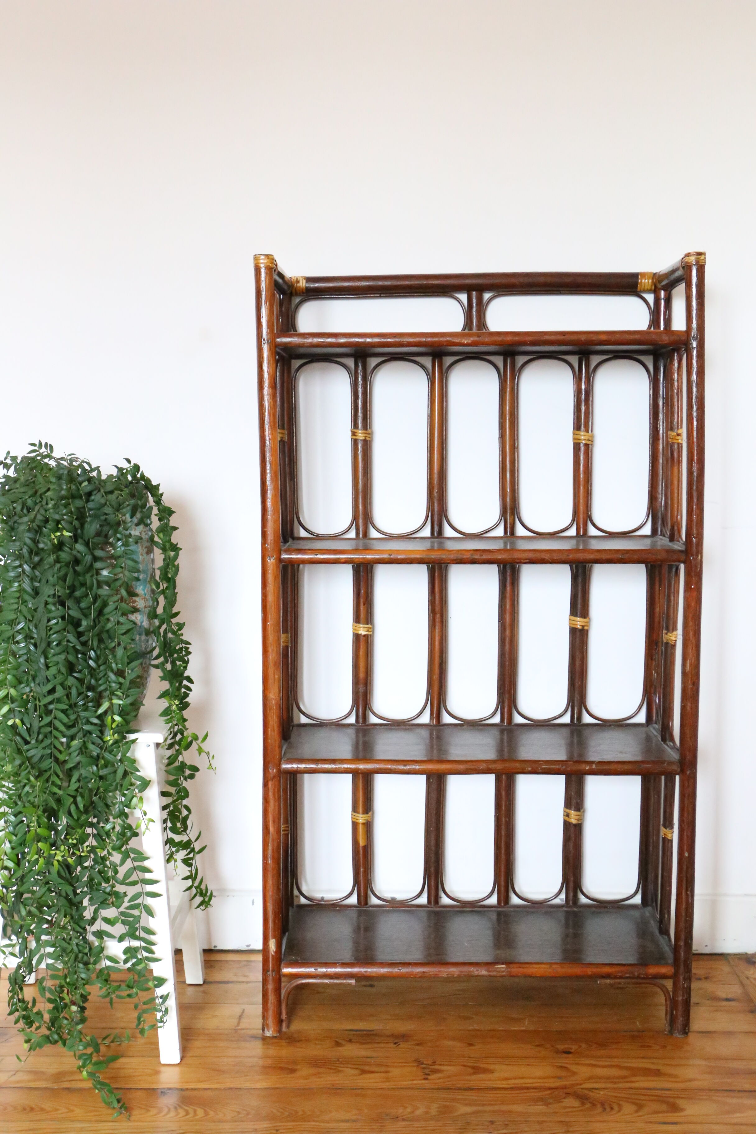 Large rattan shelf