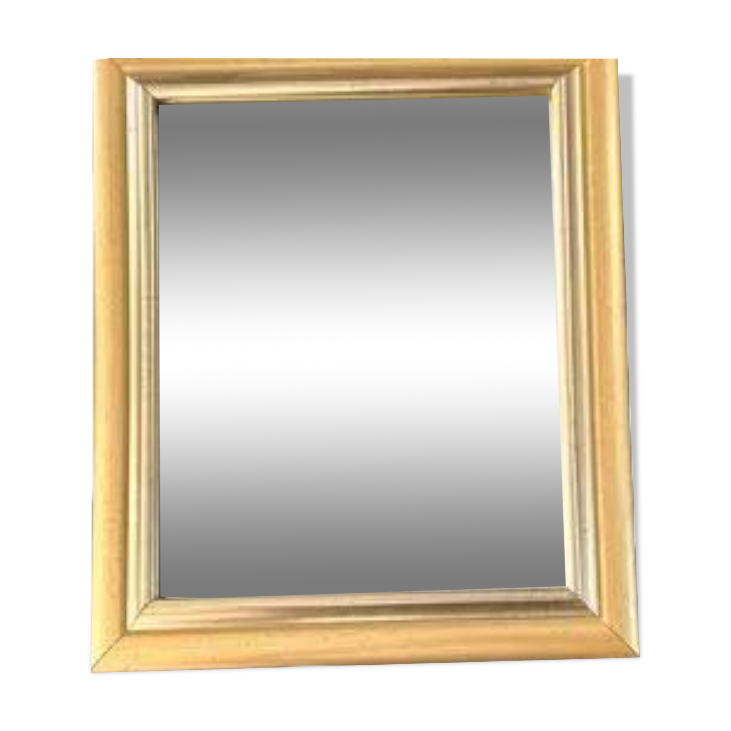 Wooden mirror, smooth and gilded