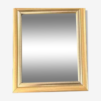 Mirror in wood, smooth and gilded