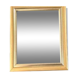 Mirror in wood, smooth and gilded