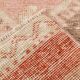Tapis Couloir Vintage Turc, Rouge, Marron Fané & Crème Géométrique, 85x300