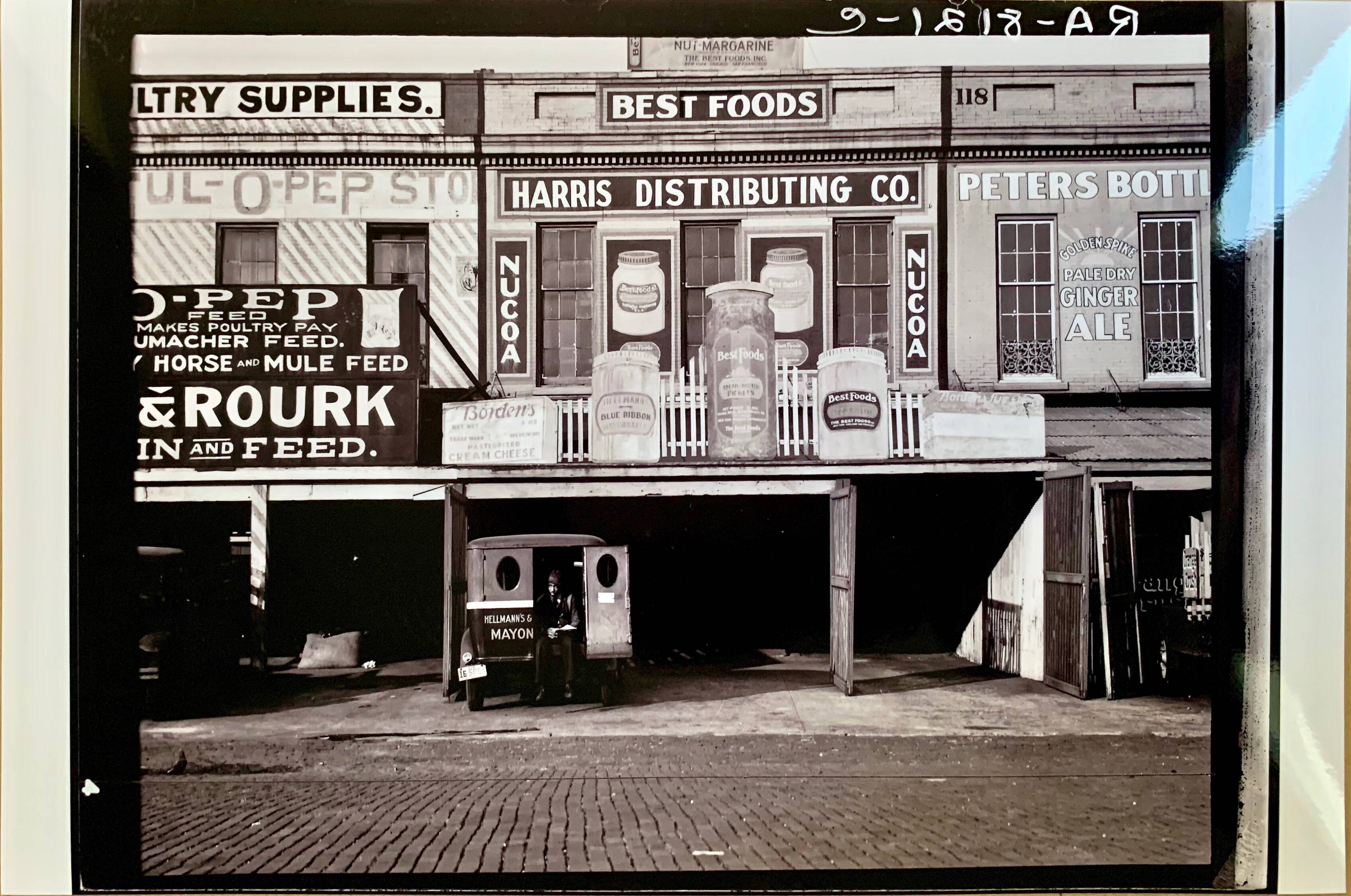 Walker Evans “Waterfront Advertising Warehouses, Louisiana (1938)”