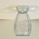 Large French Art Deco Hyacinth Vase in Antique Blue Molded Glass 1930