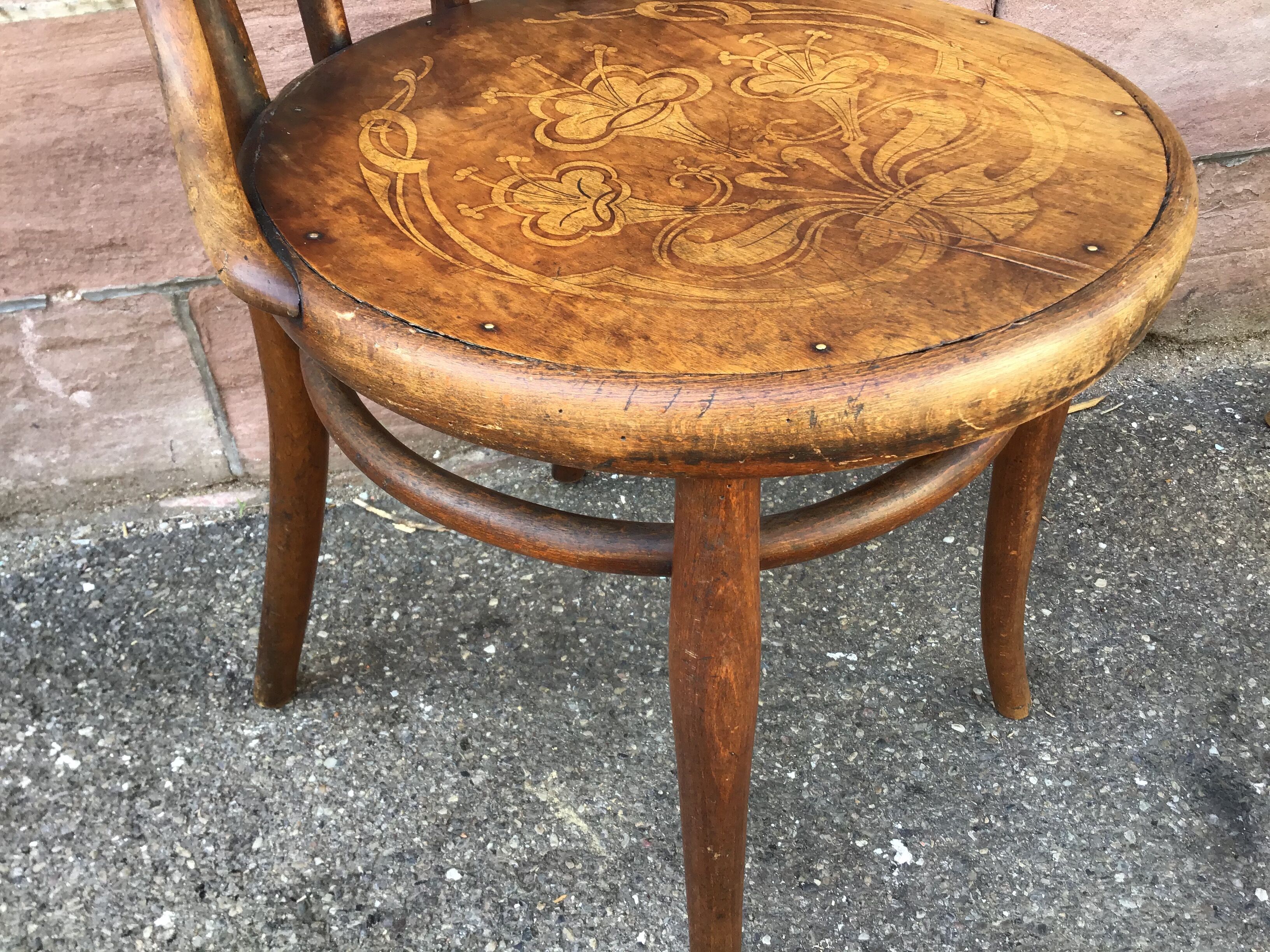 4 viennese bistro chairs tuna and curved wood
