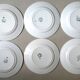 Set de 6 assiettes plates de Saint Amand années 50